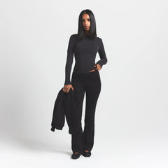 COTTON FLEECE SLIM PANT | ONYX