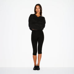 WOOL CASHMERE OVERSIZED V NECK SWEATER | ONYX
