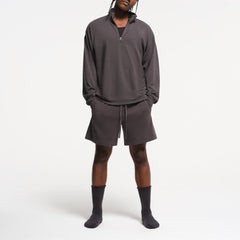 JERSEY LOUNGE MENS RELAXED QUARTER ZIP PULLOVER | ASH