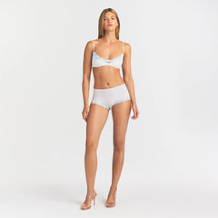 FITS EVERYBODY LACE BOY SHORT | SLATE PIN DOT PRINT