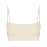LIGHTWEIGHT COTTON STRAIGHT NECK BRALETTE | BUTTER TONAL