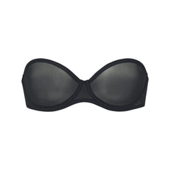 ULTRA FINE MESH STRAPLESS BRA | ONYX