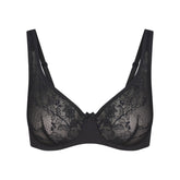 SKIMS LACE UNLINED MINIMIZER BRA | ONYX
