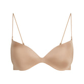 WIRELESS FORM MICRO STRAP PLUNGE BRA | CLAY