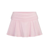 COTTON JERSEY FOLDOVER MINI SKORT | CHERRY BLOSSOM