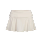 COTTON JERSEY FOLDOVER MINI SKORT | MARBLE