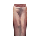 MESH COVER-UPS MIDI SKIRT | HENNA FK BODY PRINT