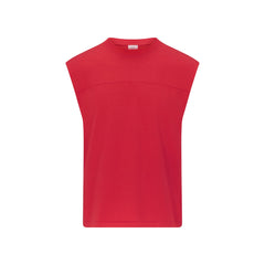 HEAVYWEIGHT COTTON MENS CROPPED MUSCLE TANK | WASHED RED