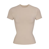 COTTON RIB T-SHIRT | STONE