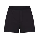 COTTON RIB LOOSE BOXER | SOOT