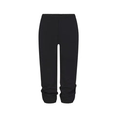 HEAVYWEIGHT CREPE CROPPED JOGGER | OBSIDIAN