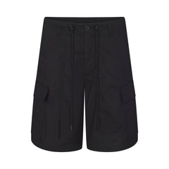 WOVEN COTTON OVERSIZED CARGO SHORT | ONYX