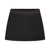 SATIN MINI SKIRT | OBSIDIAN