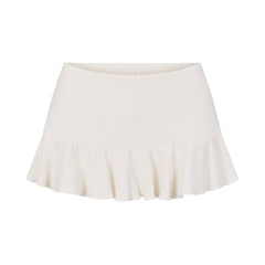 HEAVY POINTELLE MINI SKORT | MARBLE