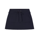 DRAPEY FRENCH TERRY MINI SKIRT | NAVY