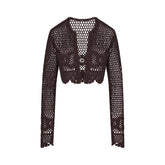 SWIM COVER-UPS CROCHET CROPPED CARDIGAN | PHOENIX