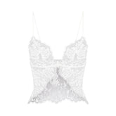 SKIMS LACE CAMI AND SHORT SET | SNOW
