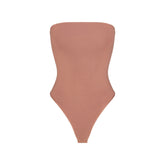 SMOOTH LAYERS STRAPLESS BODYSUIT | NUTMEG