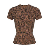 COTTON JERSEY T-SHIRT | SIENNA NATURAL LEOPARD
