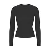 COTTON RIB LONG SLEEVE T-SHIRT | SOOT