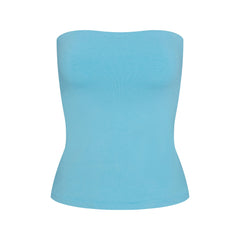 COTTON JERSEY TUBE TOP | WATER