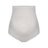 COTTON JERSEY MATERNITY HIGH-WAISTED BRIEF | LIGHT HEATHER GREY