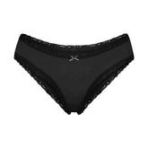 LIGHTWEIGHT COTTON POINTELLE LACE BRIEF | SOOT TONAL