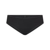 LIGHTWEIGHT COTTON RUCHED BACK HIPSTER | SOOT TONAL