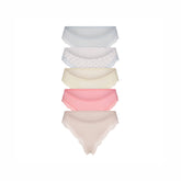 FITS EVERYBODY LACE CHEEKY TANGA 5-PACK | PIN DOT MULTI