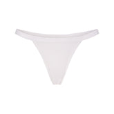 LIGHTWEIGHT COTTON LOGO PICOT THONG | SNOW