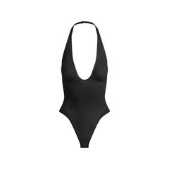 SEAMLESS SCULPT DEEP PLUNGE THONG BODYSUIT | ONYX