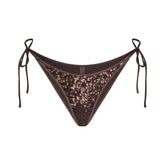 ICONIC SWIM SEQUIN BIKINI BOTTOM | ESPRESSO