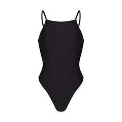 ICONIC SWIM HIGH NECK ONE PIECE | OBSIDIAN