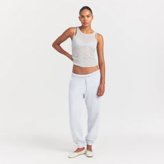 SHEER RIB TANK | LIGHT HEATHER GREY