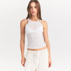 SHEER RIB TANK | SNOW