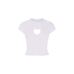 WORN IN JERSEY HEART BABY TEE | SNOW