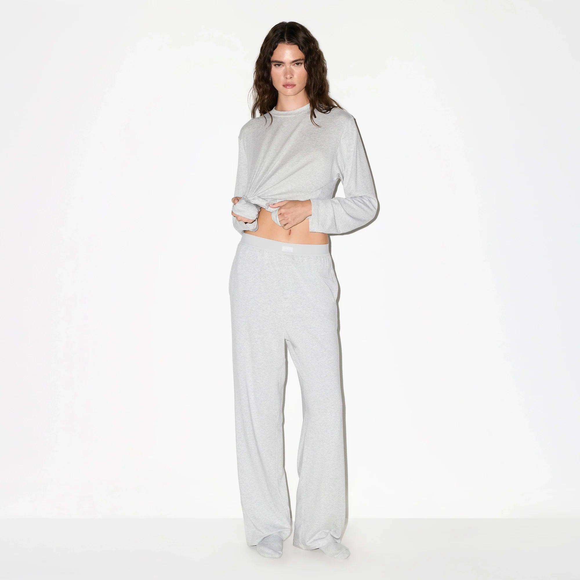 BOYFRIEND LOOSE PANT | LIGHT HEATHER GREY