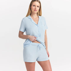 SOFT LOUNGE SHORT SLEEP SET | BABY BLUE