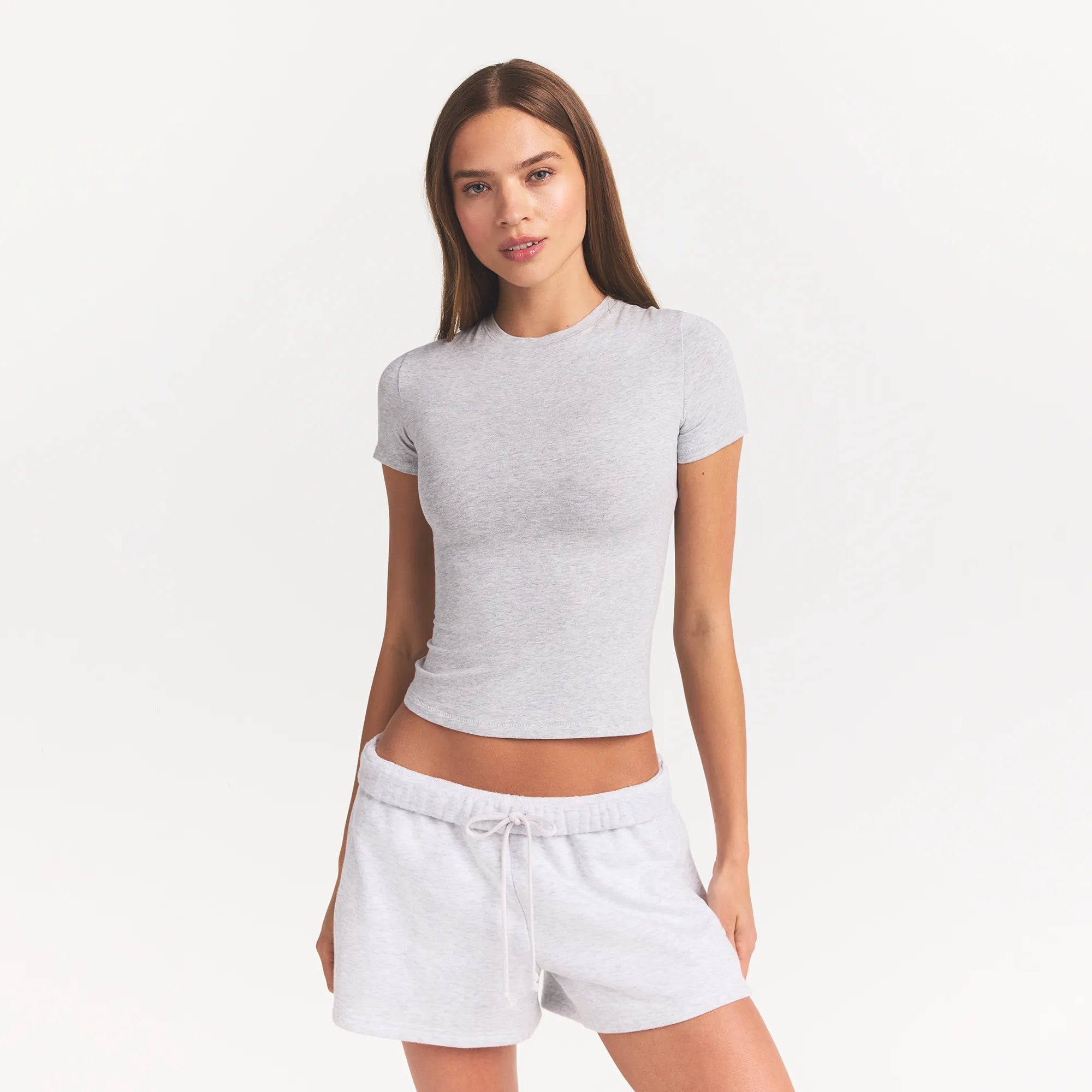 COTTON JERSEY T-SHIRT | LIGHT HEATHER GREY