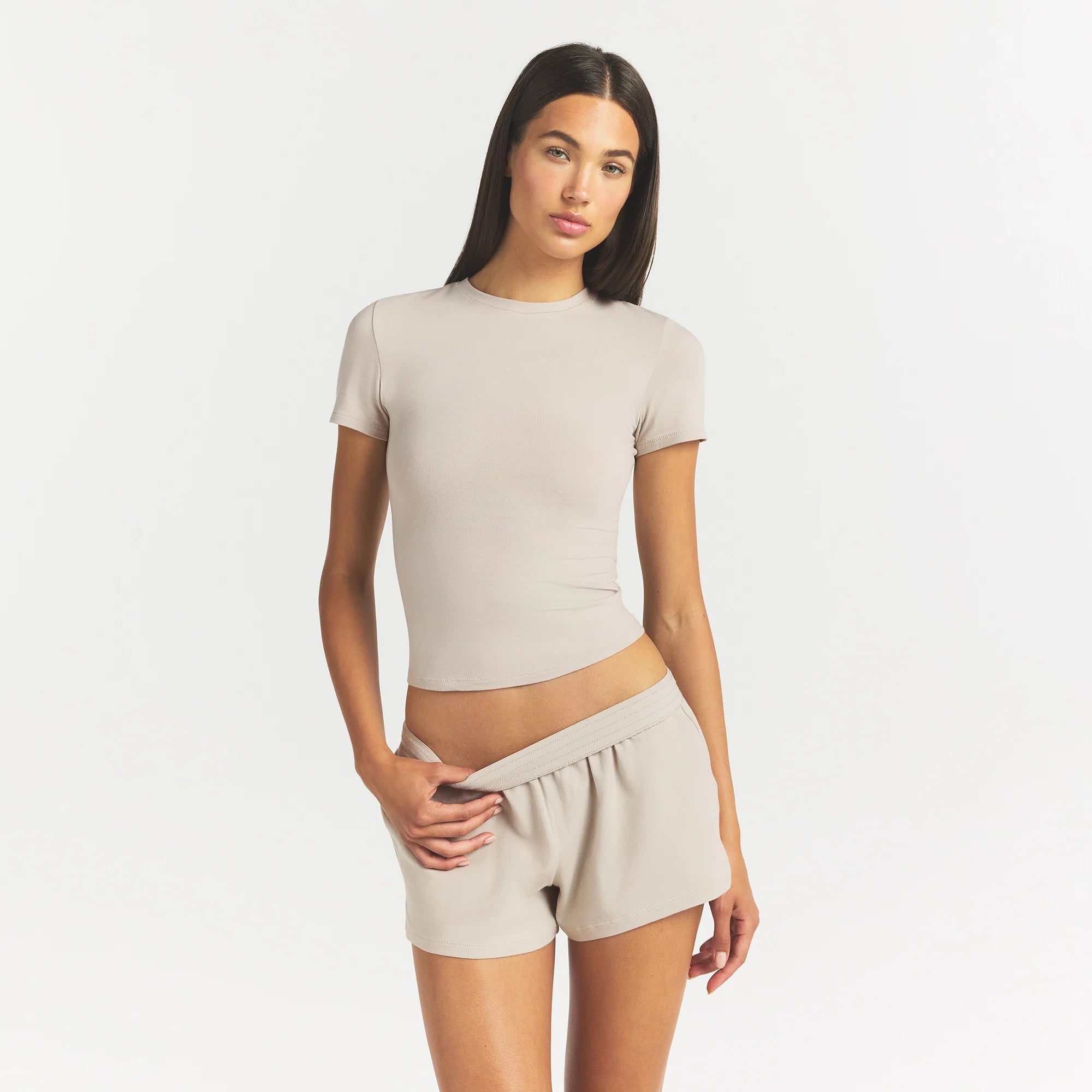 COTTON JERSEY T-SHIRT | STONE