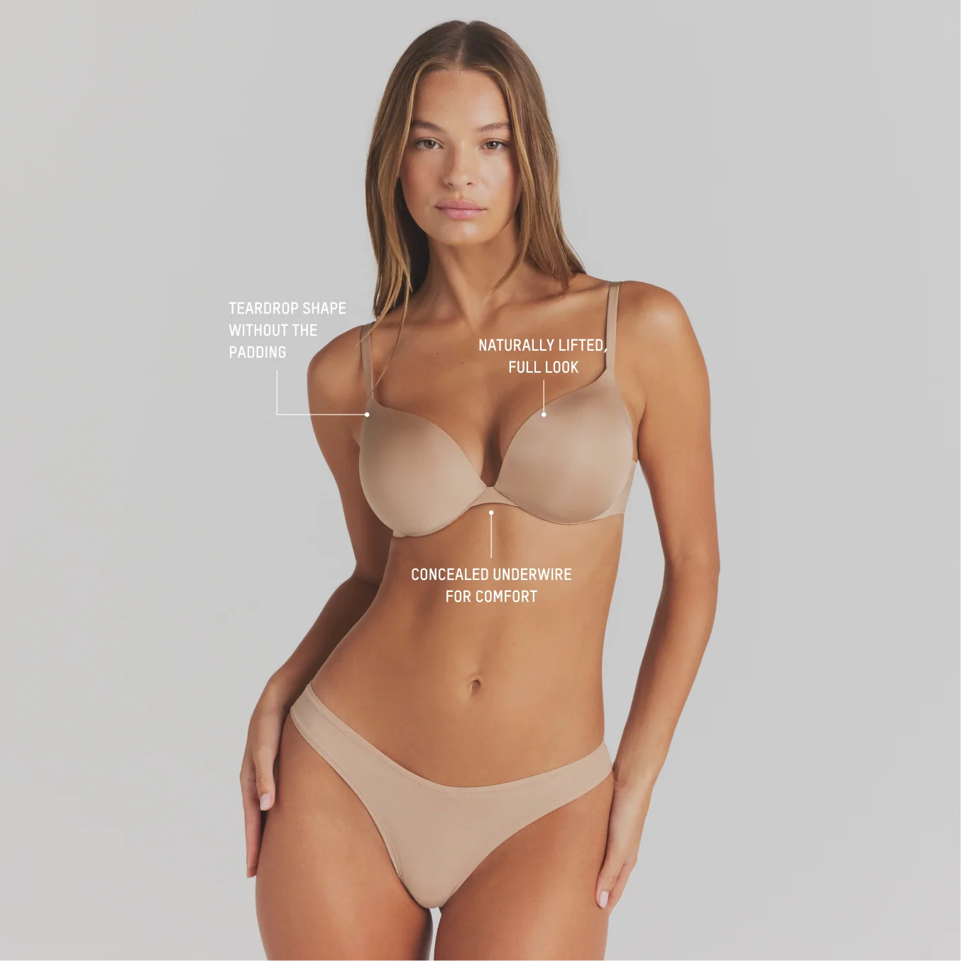 SKIMS ULTIMATE TEARDROP T-SHIRT BRA | CLAY