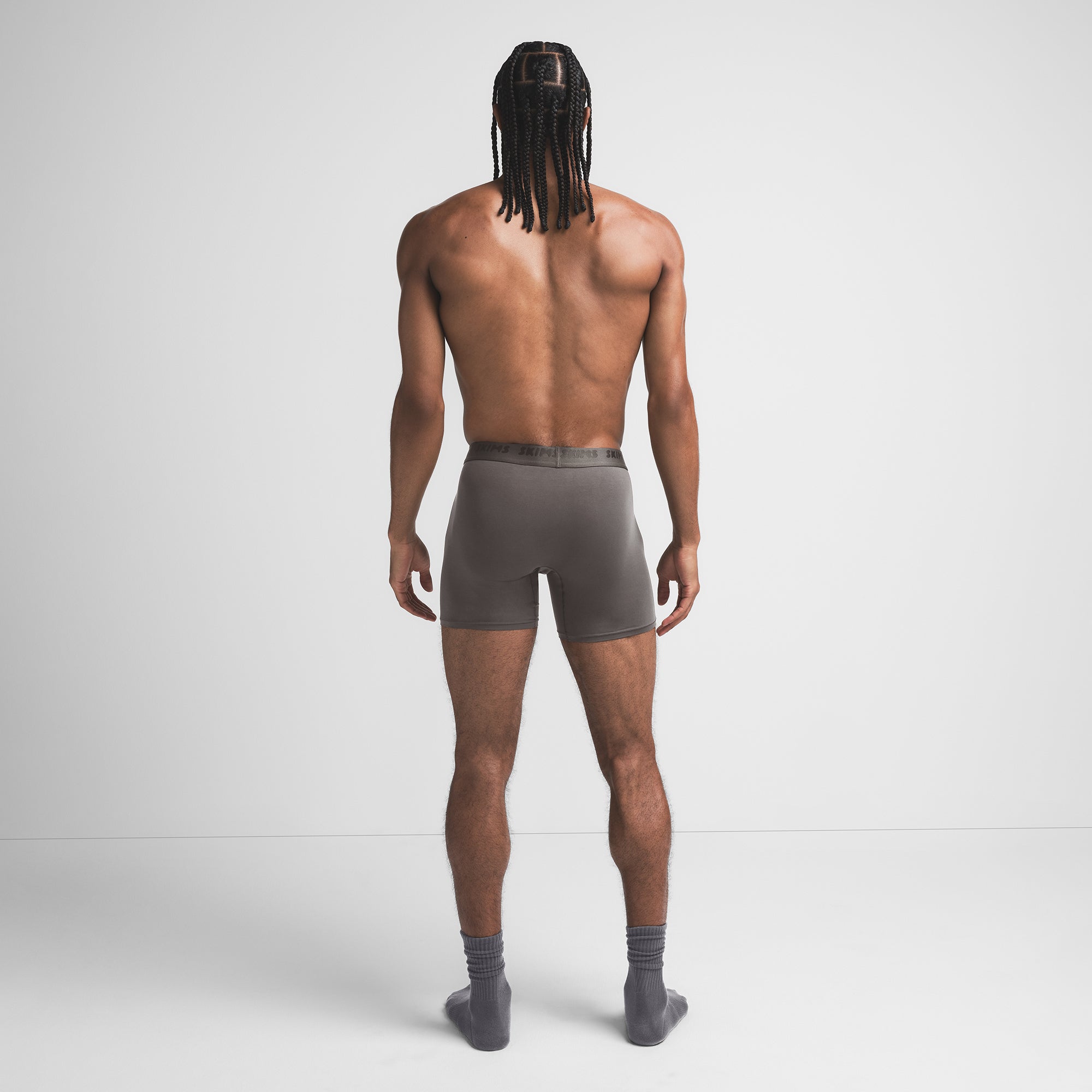 SKIMS STRETCH MENS 5" BOXER BRIEF | GUNMETAL
