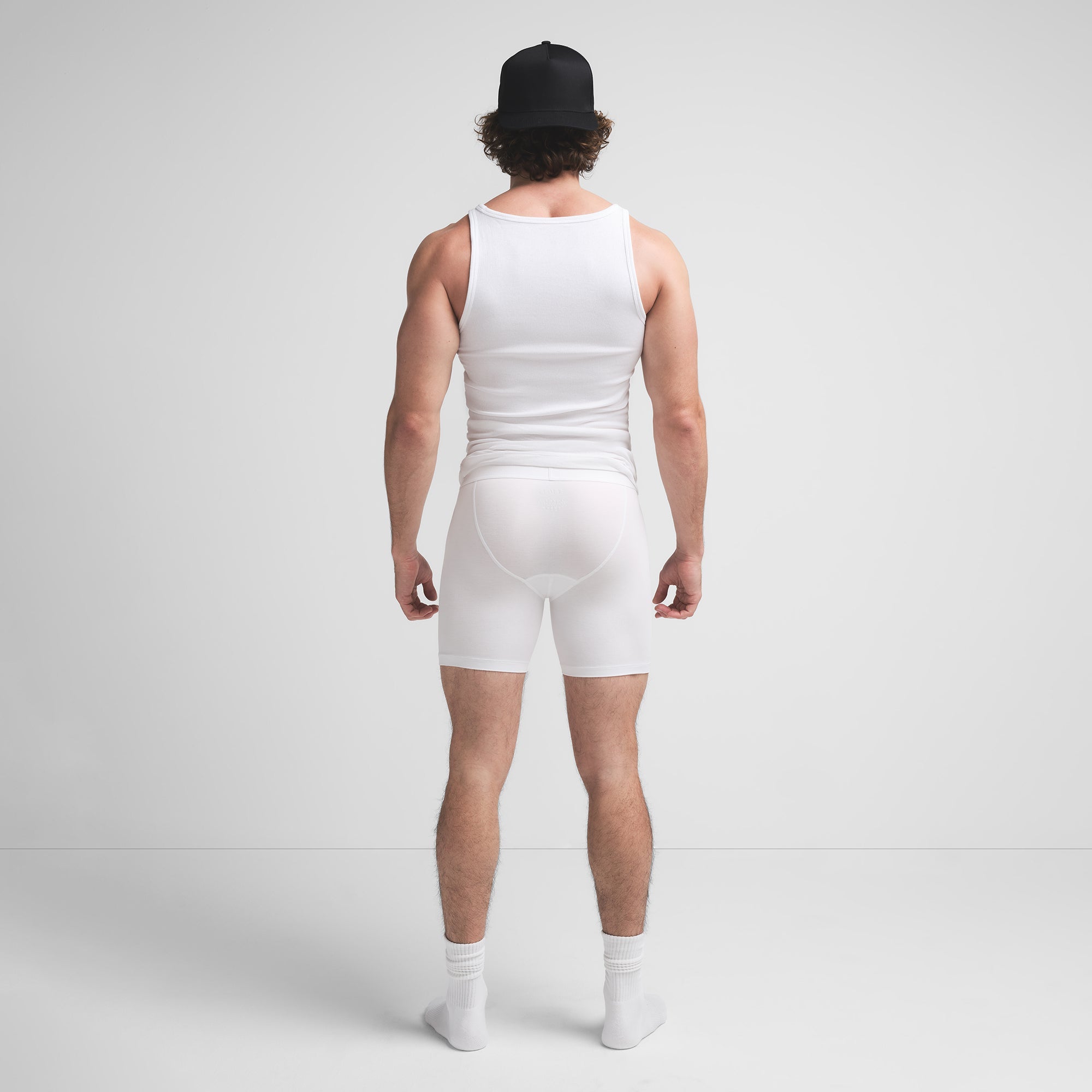 SKIMS COTTON MENS 5" BOXER BRIEF | CHALK