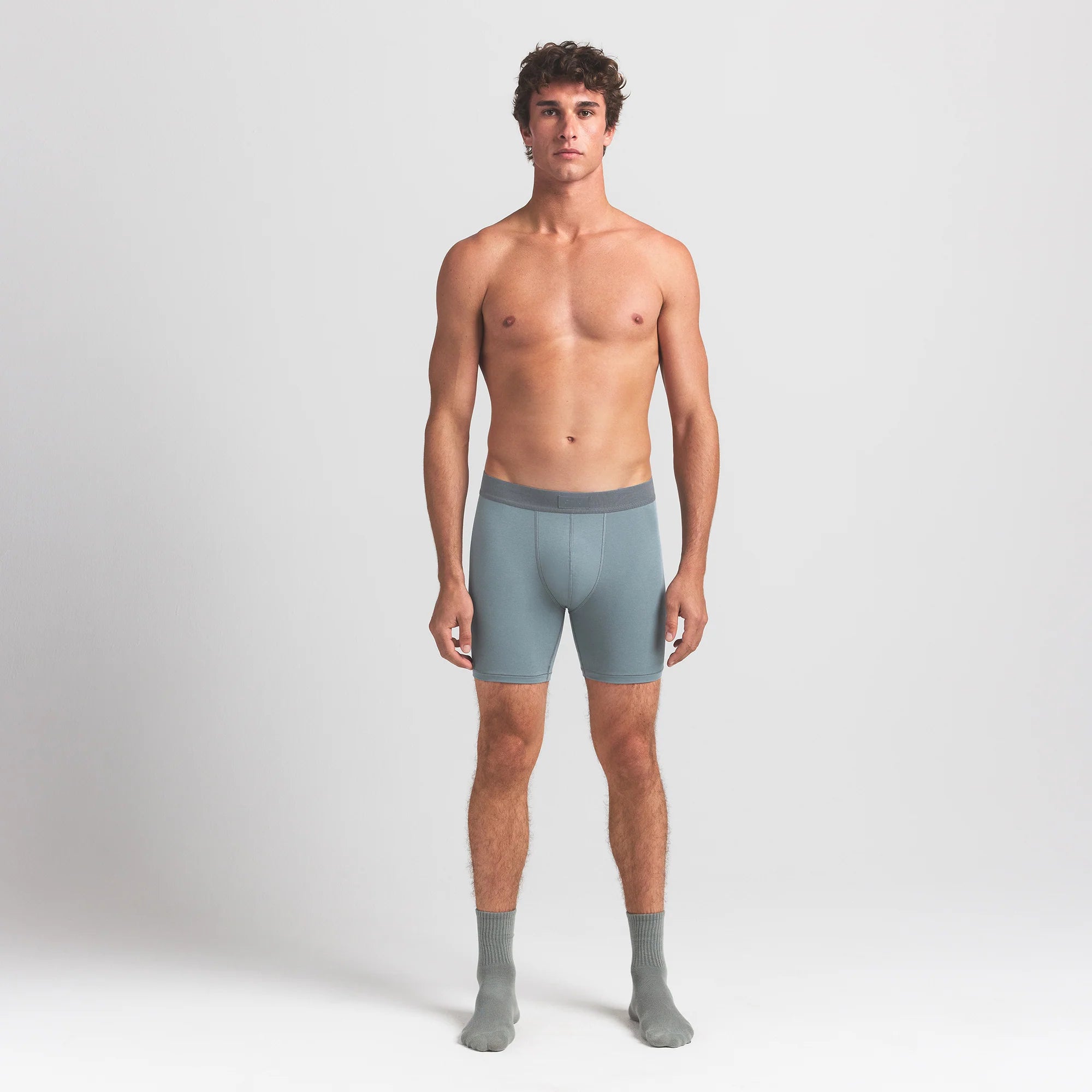 SKIMS COTTON MENS 5" BOXER BRIEF | SKY
