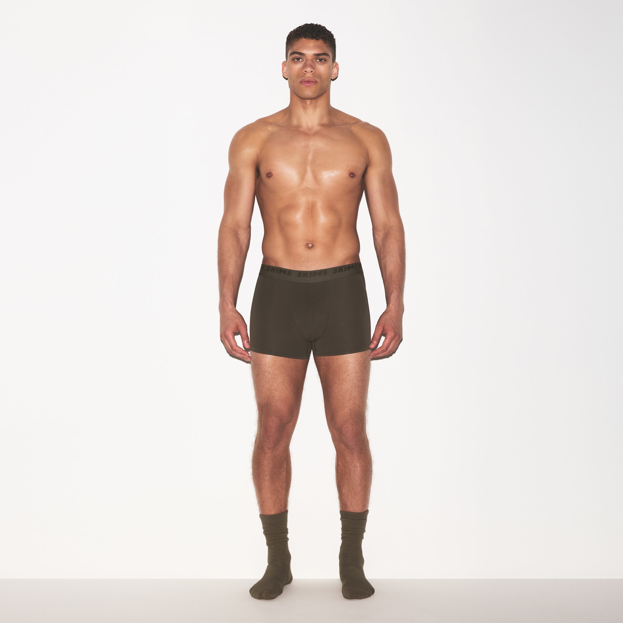 SKIMS STRETCH MENS 3" BOXER BRIEF | LODEN
