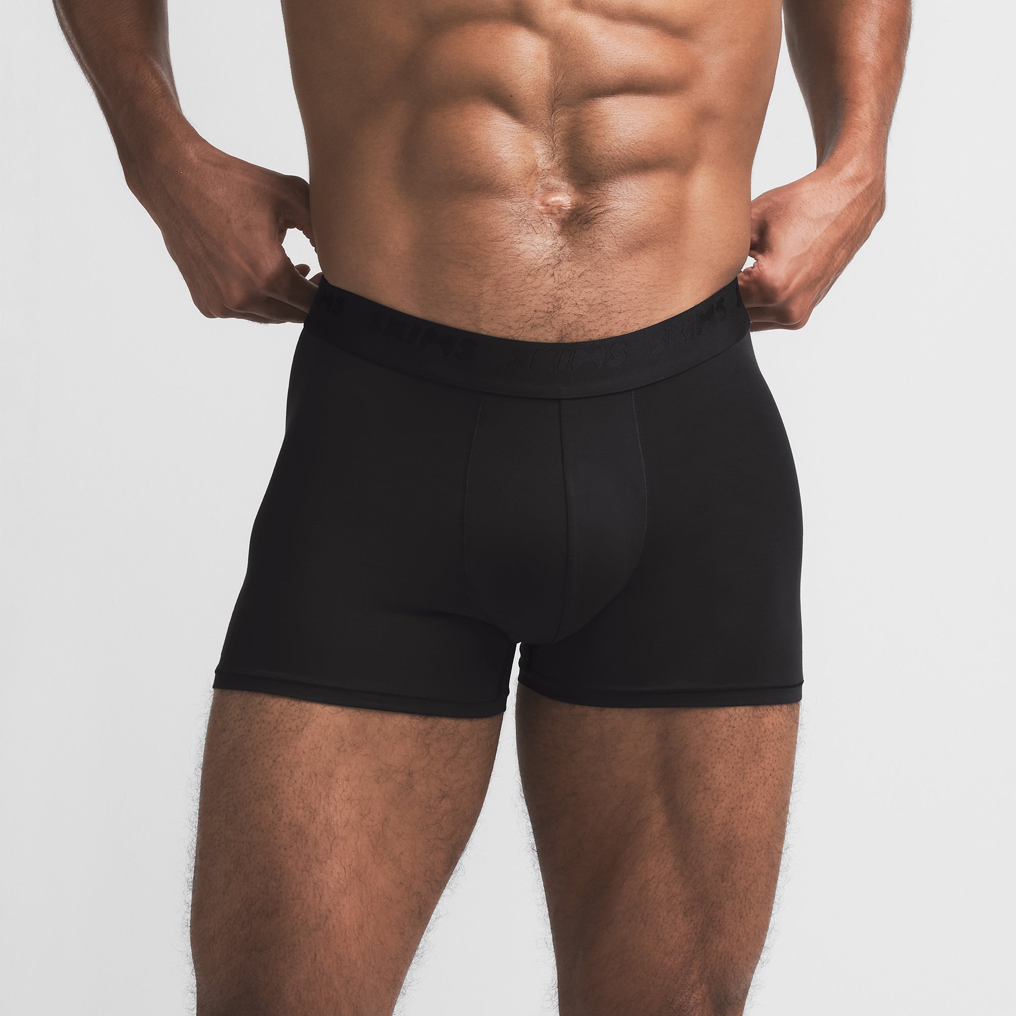 SKIMS STRETCH MENS 3" BOXER BRIEF | OBSIDIAN
