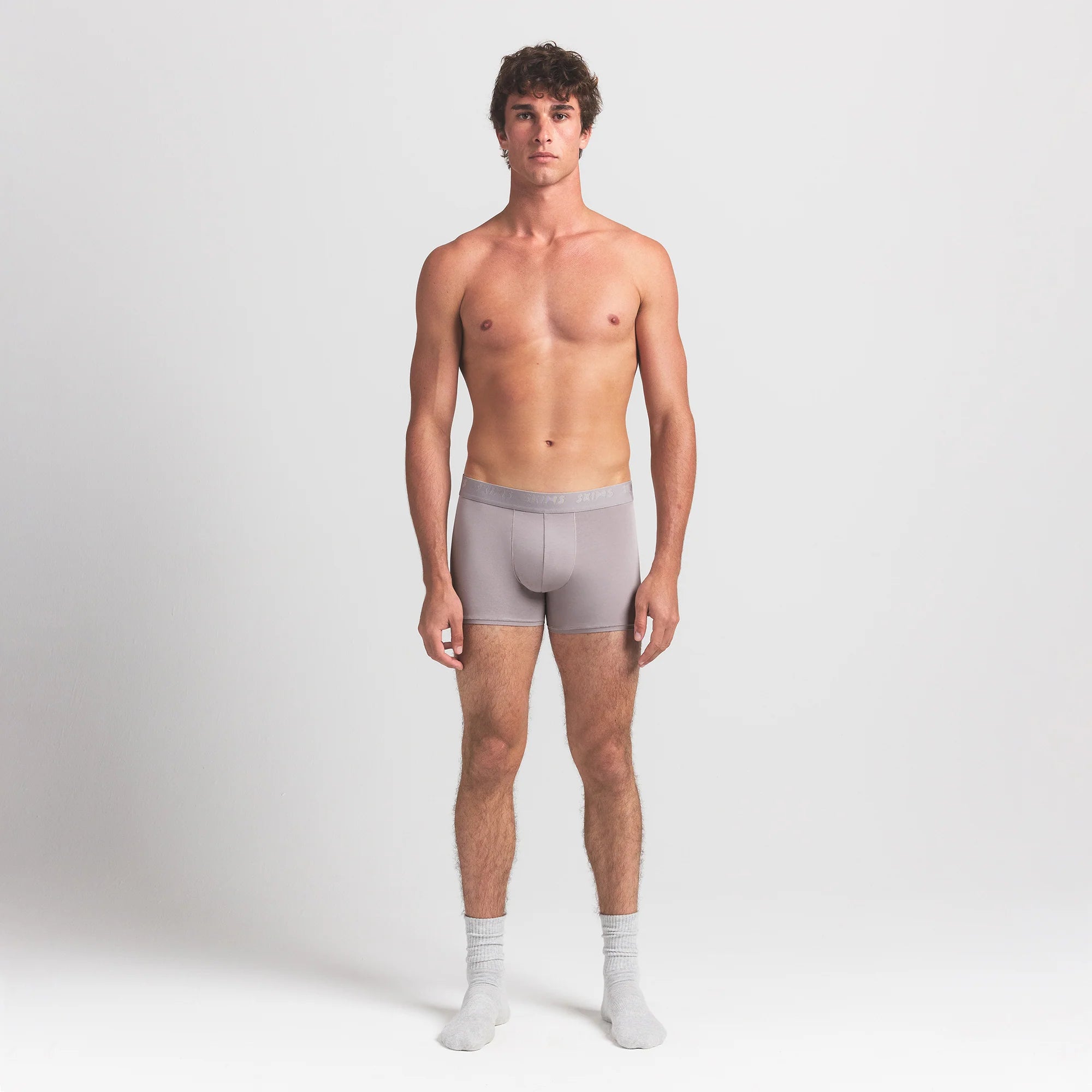 SKIMS STRETCH MENS 3" BOXER BRIEF | OYSTER
