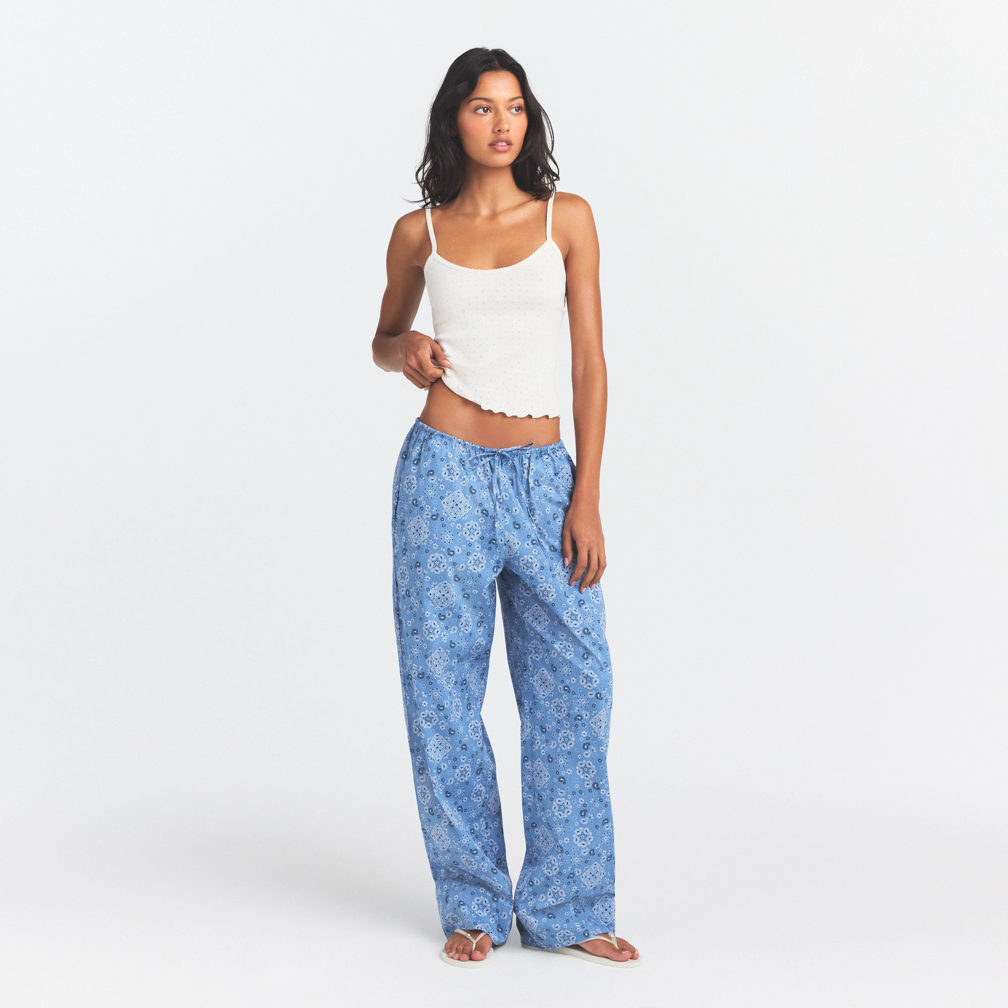 COTTON POPLIN SLEEP STRAIGHT LEG PANT | ARCTIC BANDANA