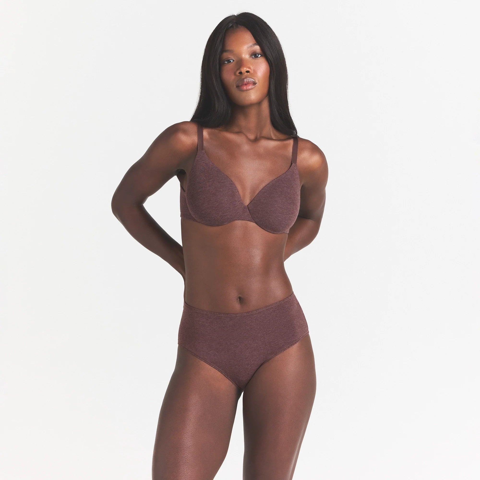 EVERYDAY COTTON FULL COVERAGE BRA | COCOA HEATHER