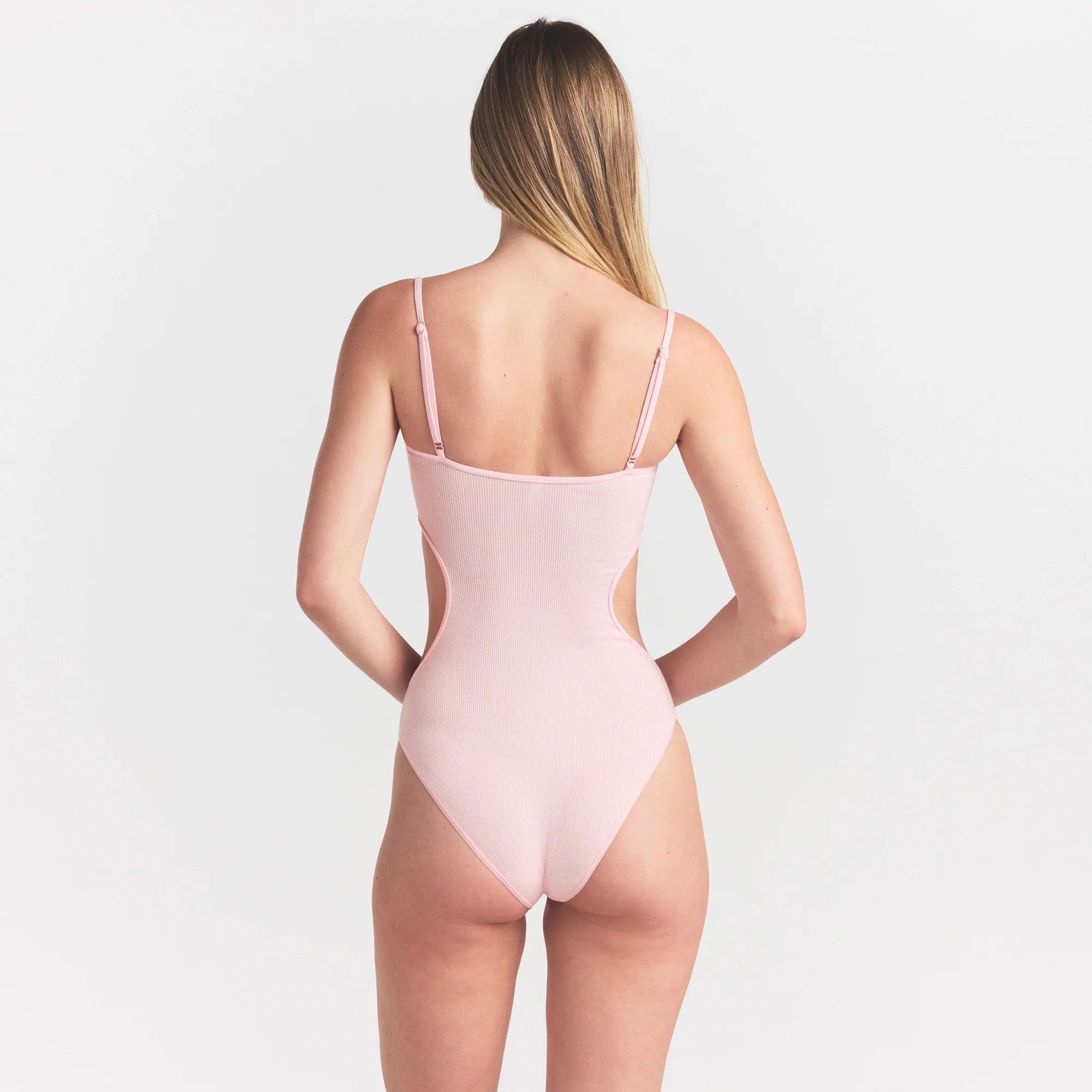 COTTON RIB CUT OUT BODYSUIT | CHERRY BLOSSOM
